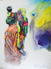 Hussain Chandio, 12 x 16 Inch, Acrylic on Canvas, Figurative Painting-AC-HC-145